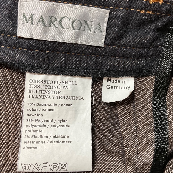 MARCONA Cotton Blend Chambray Maxi Pencil Skirt Front Reversable Zipper Sz 16 - Picture 4 of 10